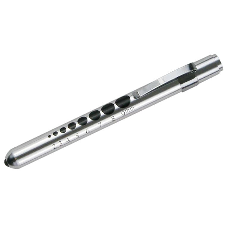 Aluminum Reusable Pen Light- Silver